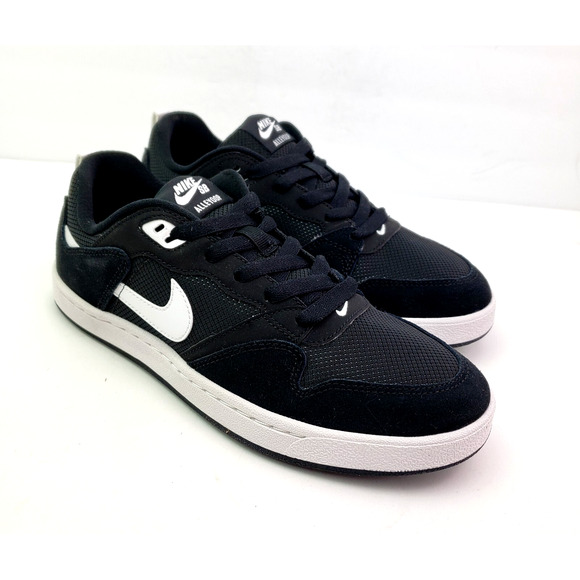 Nike SB Alleyoop Womens Size 8.5 Black White Suede Low Sneaker Shoes CQ0369-001 - Picture 1 of 12